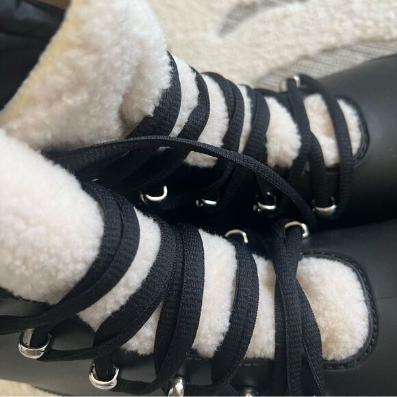 Marc Fisher Freely Waterproof Combat Lace-Up Boot in Black Size 10 NEW - Picture 9 of 9